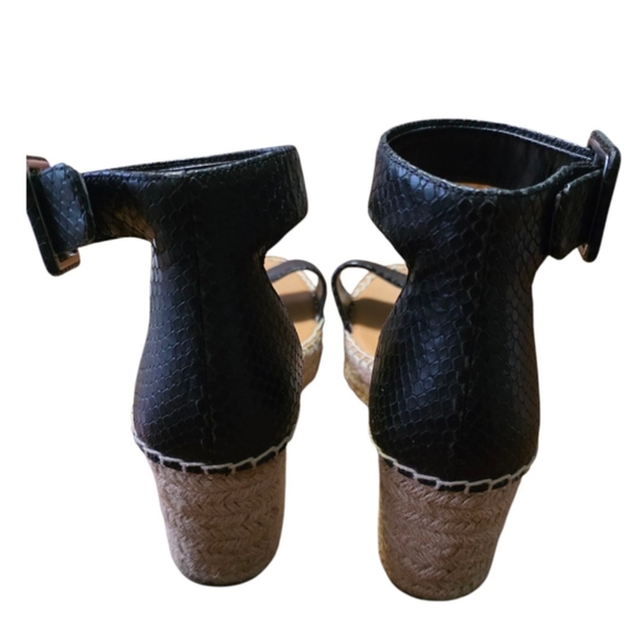 Preston & York Espadrille Sandals Black Size 6.5 - Picture 4 of 11
